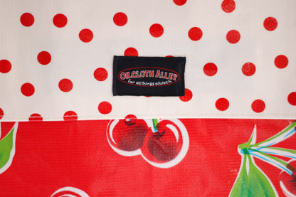 Oilcloth Insulated Lunch Bag - Red Cherry