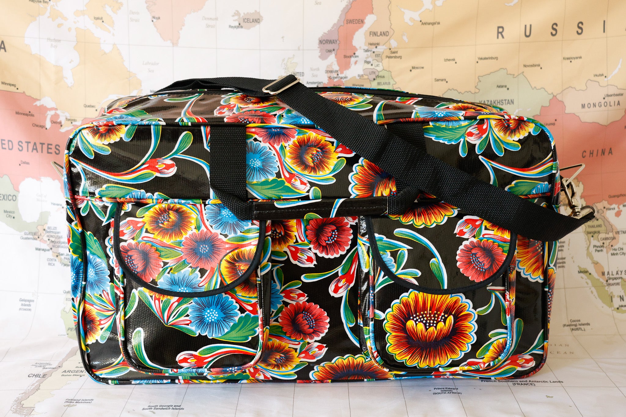 Weekender hot Black Floral Bag