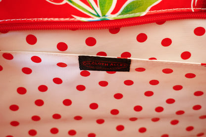 Oilcloth Weekender Bag - Red Cherry