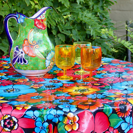 47" Round Custom Oilcloth Tablecloth