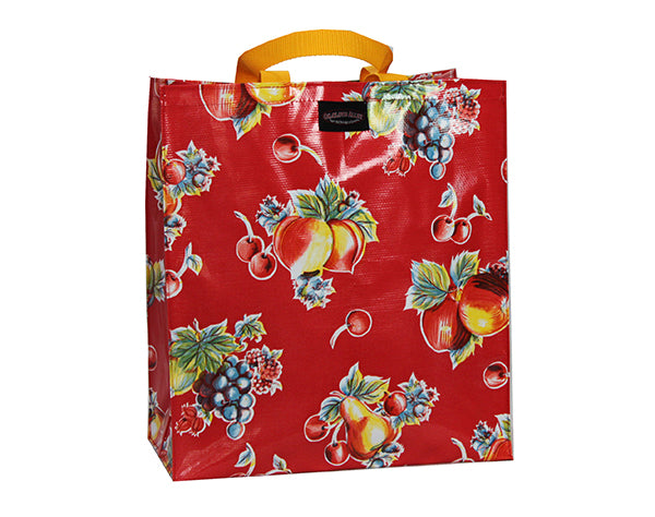 Oilcloth Shopping Bag - Red Apples and Pears