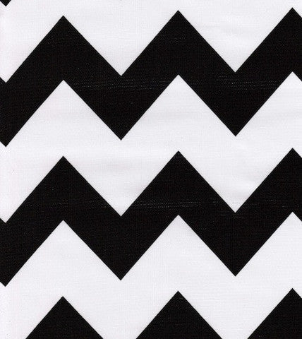 Black Chevron Oilcloth By The Yard