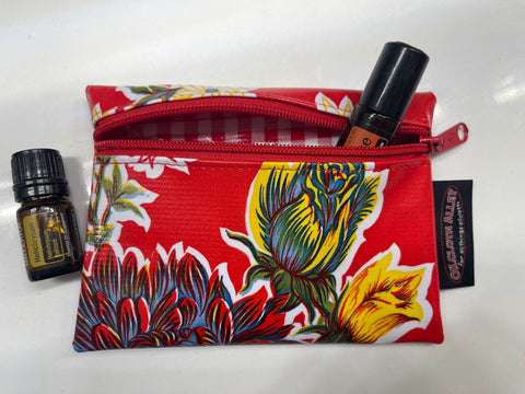 Mini Makeup Bag For Purse - Red Pouch - Coin Purse Wallet For Women - Red