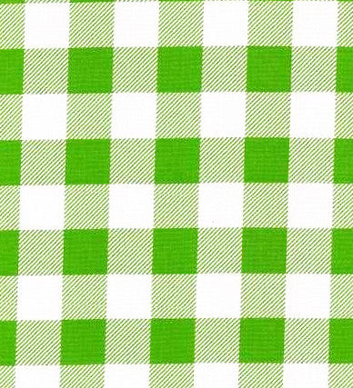 Lime Green Cafe Check Oilcloth Fabric